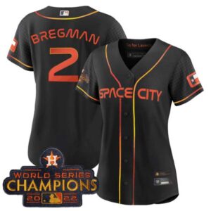 Women’s Astros 2023 Space City Champions Jersey – All Stitched