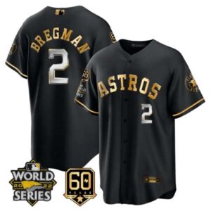 Men’s Astros 2022 World Series & 60th Patch Jersey – All Stitched