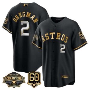 Men’s Houston Astros 2022 World Series Champions & 60th Anniversary Patch Jersey – All Stitched