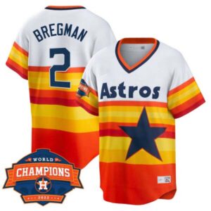Houston Astros 2022 Champions Limited White Home Cooperstown Collection Player Jersey – All Stitched