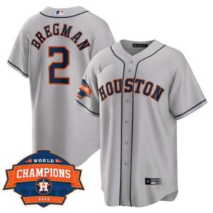 Men’s Houston Astros 2022 Champions Limited Gray Road Player Jersey – All Stitched