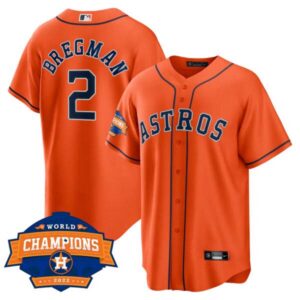 Men’s Houston Astros Alternate 2022 World Series Champions Patch Limited Jersey – All Stitched