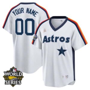 Houston Astros Home Cooperstown 2022 World Series Custom Name and Number Player Jersey – All Stitched
