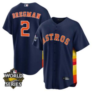Men’s Houston Astros Alternate Navy 2022 World Series Player Jersey – All Stitched