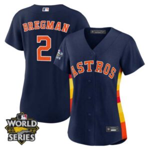 Women’s Houston Astros Alternate Navy 2022 World Series Player Jersey – All Stitched