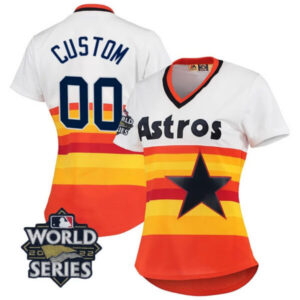 Houston Astros White Home Cooperstown Collection Custom Name and Number Player Jersey – All Stitched