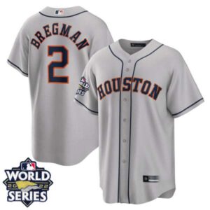 Men’s Houston Astros 2022 World Series Gray Road Player Jersey – All Stitched