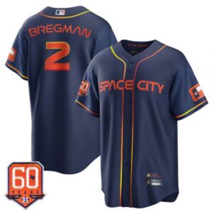 Houston Astros Cool Base 60th Anniversary Patch Space City Jersey – All Stitched