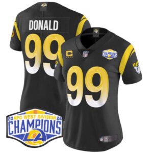 Women’s Los Angeles Rams 2024 NFC West Division Champions Vapor Limited Jersey – All Stitched