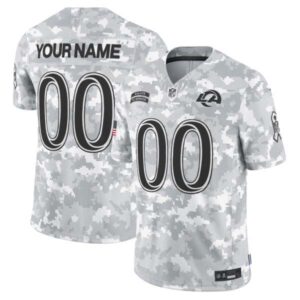 Rams 2024 Salute to Service Vapor Limited Custom Jersey – Arctic Camo – All Stitched