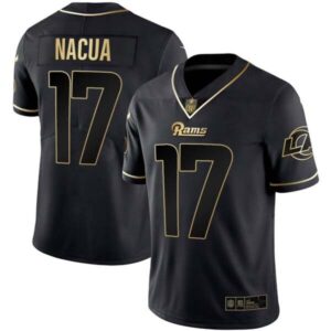 Puka Nacua Los Angeles Rams Black Gold Jersey – All Stitched