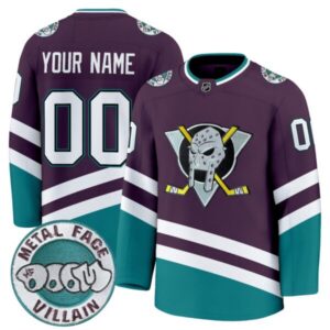 Anaheim Ducks MF DOOM Metal Face Villain Patch Premium Custom Jersey – All Stitched