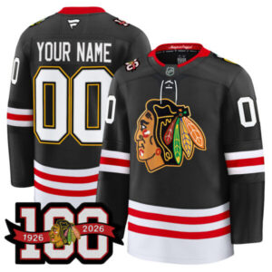Chicago Blackhawks 100th Anniversary Premium Custom Jersey – All Stitched