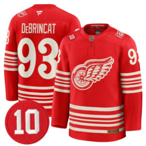 Men’s Detroit Red Wings ‘#10 Alex Delvecchio Honoring’ Premium Jersey – All Stitched