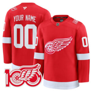 Detroit Red Wings 100th Anniversary Premium Custom Jersey – All Stitched
