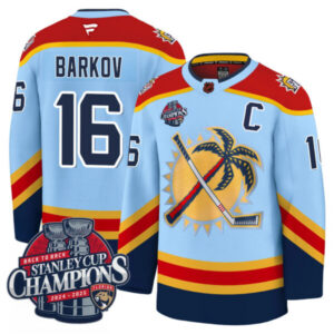 Men’s Florida Panthers 2025 Stanley Cup Back To Back Champions Premium Jersey – All Stitched