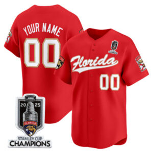 Florida Panthers 2025 Stanley Cup Champions Vapor Baseball Custom Jersey – All Stitched