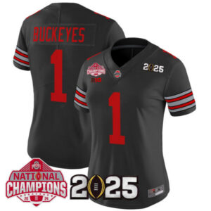 Women’s Ohio State Buckeyes ‘Heritage Stripe’ 2025 National Champions Patch Vapor Limited Jersey – All Stitched