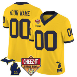 Michigan Wolverines 2025 Cheez-It Citrus Bowl Vapor Limited Custom Jersey – All Stitched