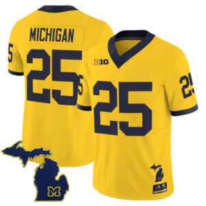 Men’s Michigan Wolverines 2025 Vapor Limited Jersey V2 – All Stitched