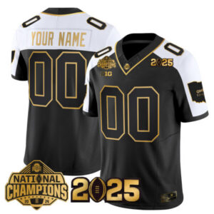 Ohio State Buckeyes ‘Heritage Stripe’ National Champions Patch Gold Vapor Limited Custom Jersey – All Stitched