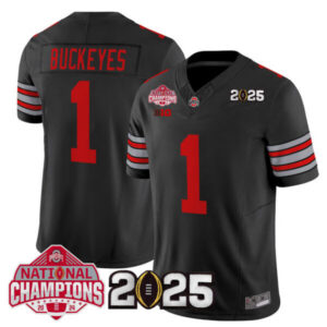 Men’s Ohio State Buckeyes ‘Heritage Stripe’ 2025 National Champions Patch Vapor Limited Jersey – All Stitched
