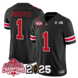 Men’s Ohio State Buckeyes National Champions Patch Vapor Limited Jersey V2 – All Stitched