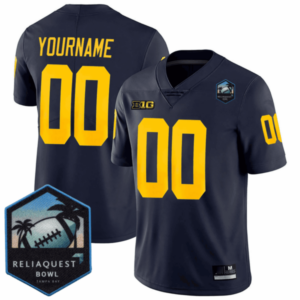 Michigan Wolverines ReliaQuest Bowl Patch Vapor Limited Custom Jersey – All Stitched