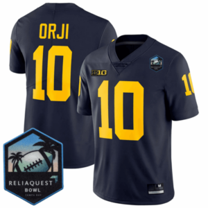 Men’s Michigan Wolverines ReliaQuest Bowl Patch Vapor Limited Jersey – All Stitched