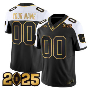 Ohio State Buckeyes ‘Heritage Stripe’ CFP Final Patch Gold Vapor Limited Custom Jersey – All Stitched