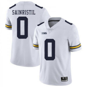 Mike Sainristil Michigan Wolverines White Jersey – All Stitched