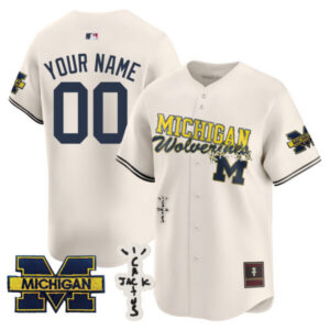 Michigan Wolverines Cactus Jack Baseball Custom Jersey – All Stitched