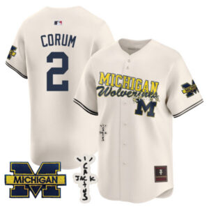 Men’s Michigan Wolverines Cactus Jack Baseball Jersey – All Stitched