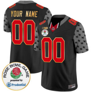 Ohio State Buckeyes Rose Bowl Gold Trim Vapor Limited Custom Jersey – All Stitched