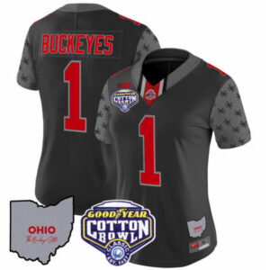 Women’s Ohio State Buckeyes Cotton Bowl Patch Vapor Limited Jersey – All Stitched