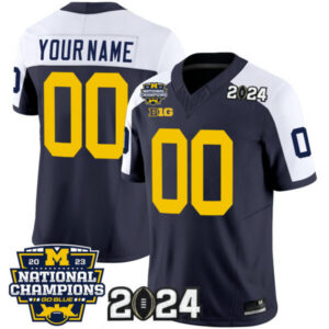 Michigan Wolverines 2023 National Champions Patch Vapor Custom Jersey V5 – All Stitched