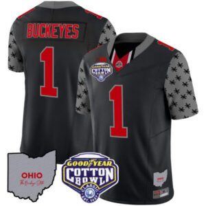 Men’s Ohio State Buckeyes Cotton Bowl Patch Vapor Limited Jersey – All Stitched