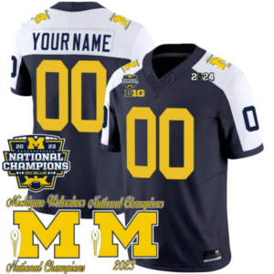 Michigan Wolverines CFP 2023 National Champions Patch Vapor Custom Jersey – All Stitched