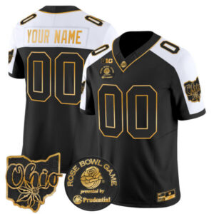 Ohio State Buckeyes Rose Bowl Gold Vapor Limited Custom Jersey – All Stitched