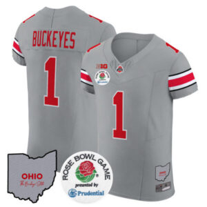 Men’s Ohio State Buckeyes Rose Bowl Vapor Elite Jersey – All Stitched