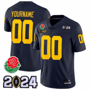 Michigan Wolverines Rose Bowl & 2024 CFP Patch Vapor Custom Jersey – All Stitched
