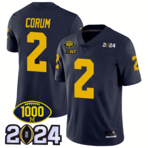 Men’s Michigan Wolverines 1000 Wins & 2024 College Bowl Patch Vapor Limited Jersey – All Stitched