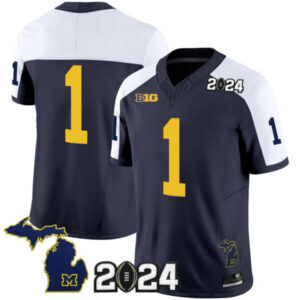 Men’s Michigan Wolverines 2024 Vapor Limited Jersey – All Stitched
