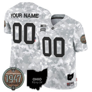 Buckeyes 2024 Salute to Service Establishment Year Patch Vapor Limited Custom Jersey – All Stitched