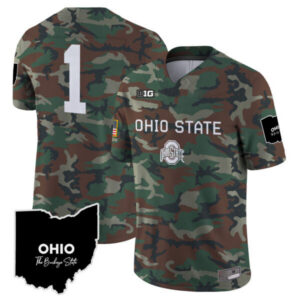 Ohio State Buckeyes 2024 Military Vapor Limited Jersey – All Stitched