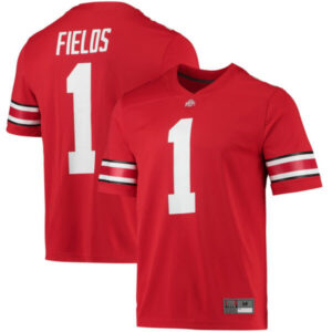 Justin Fields Ohio State Buckeyes Class Game Jersey – Scarlet – All Stitched