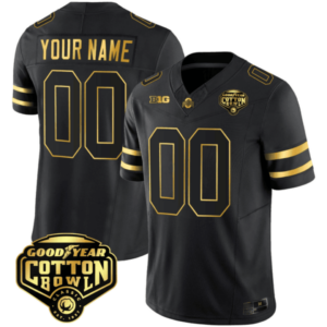 Ohio State Buckeyes Good Year Cotton Bowl Patch Gold Custom Jersey – All Stitched