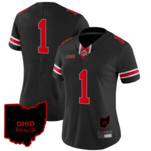 Women’s Ohio State Buckeyes 2023 Vapor Limited Jersey – Ohio Patch – All Stitched