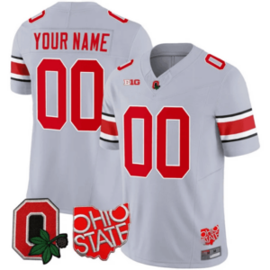 Ohio State Buckeyes Ohio State & Logo Patch Custom Jersey – All Stitched