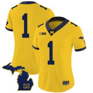 Women’s Michigan Wolverines 2023 Special Jersey V2 – All Stitched
